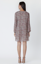 Load image into Gallery viewer, PAISLEY PLEATED A LINE DRESS