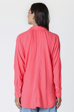 Load image into Gallery viewer, BRIGHT CORAL BUTTON FRONT BLOUSE