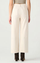 Load image into Gallery viewer, WIDE LEG CORDUROY ECRU ANKLE PANT