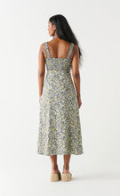 Load image into Gallery viewer, SMOCKED BODICE LINEN MIDI DRESS