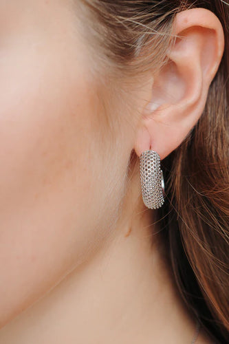 LIMLIM SILVER MESH HOOPS